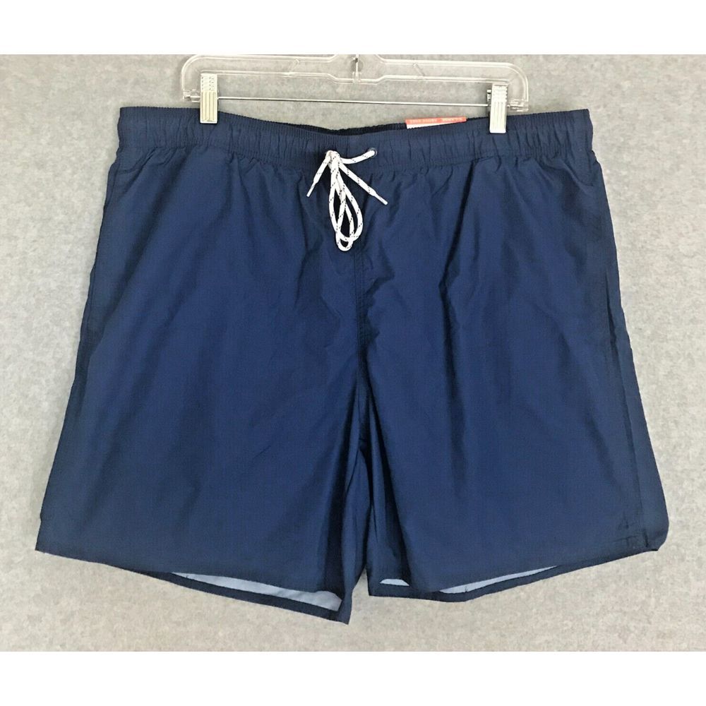 NWT St. Johns Bay Swim Suit Trunks Mens XL Blue Above Knee Nylon Polyester Lined